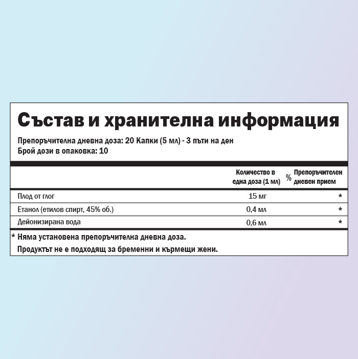 Глог хранителни стойности 